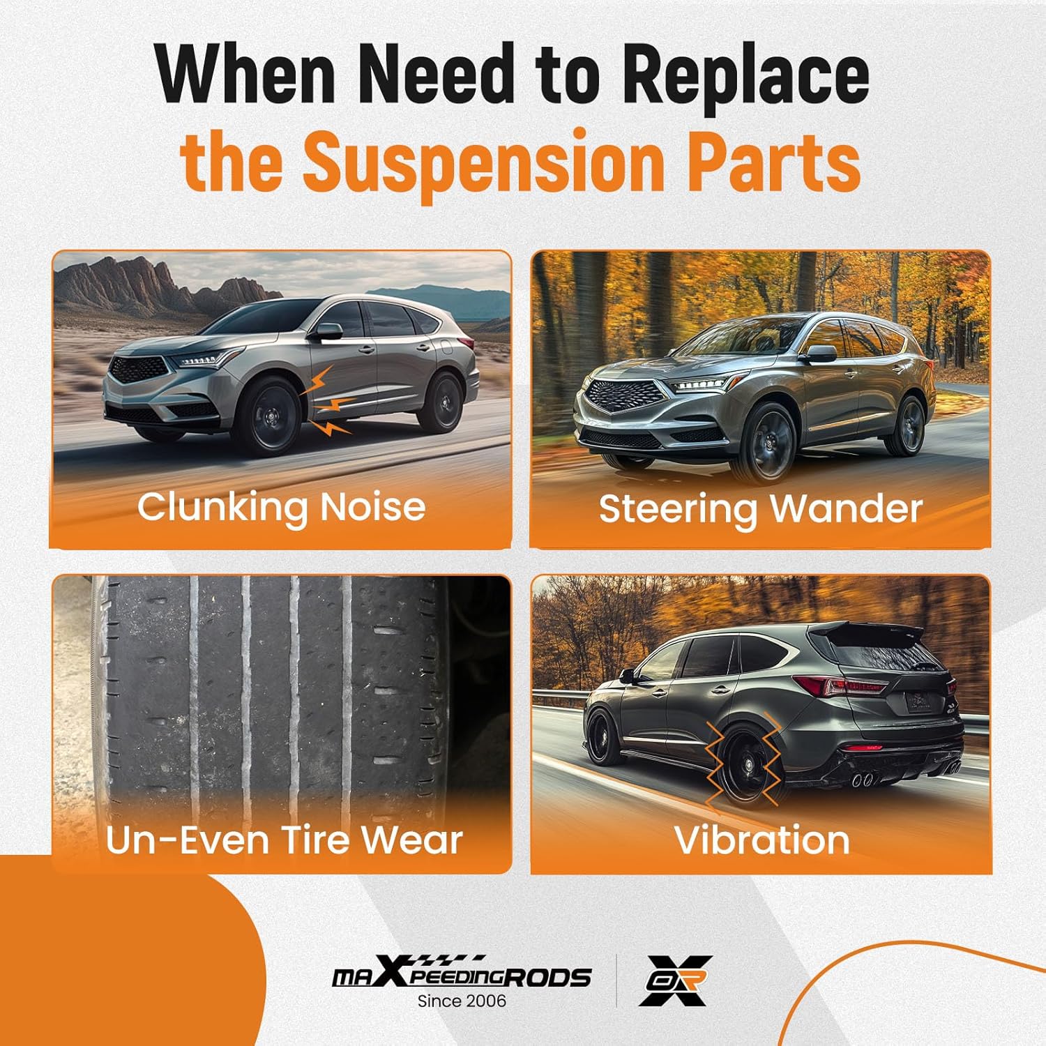 maXpeedingrods 2Pcs K100122 Rear Upper Adjustable Control Arm with Ball Joint for Honda Pilot 2009-2015 Acura MDX 2007-2013 Acura ZDX 2010-2013