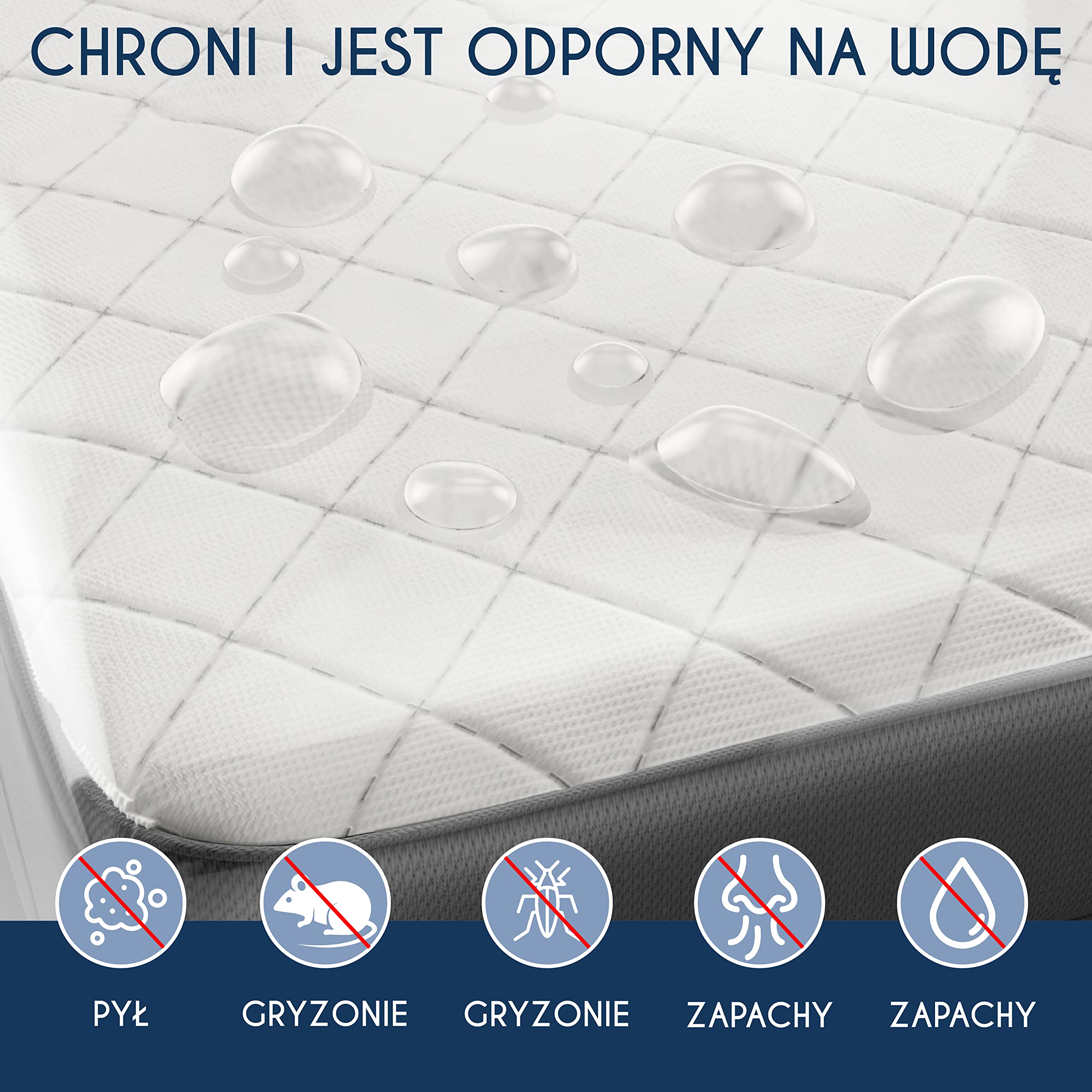 Plastikowy pokrowiec ochronny na materac 100x200 cm (grubość 30 cm) - pokrowiec na materac z dużym zamkiem błyskawicznym - torba do przechowywania - odporny i wielokrotnego użytku