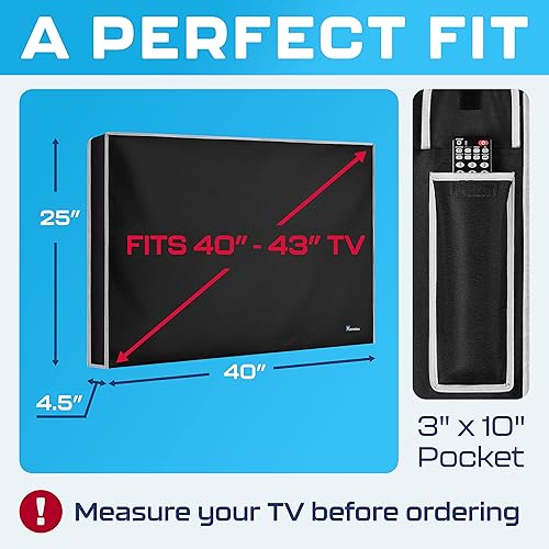 Miniatura 3 de Garnetics cobertor para televisor exterior. Para televisores planos de 22" a 75". Impermeable y de cobertura total. Universal para cualquier montura