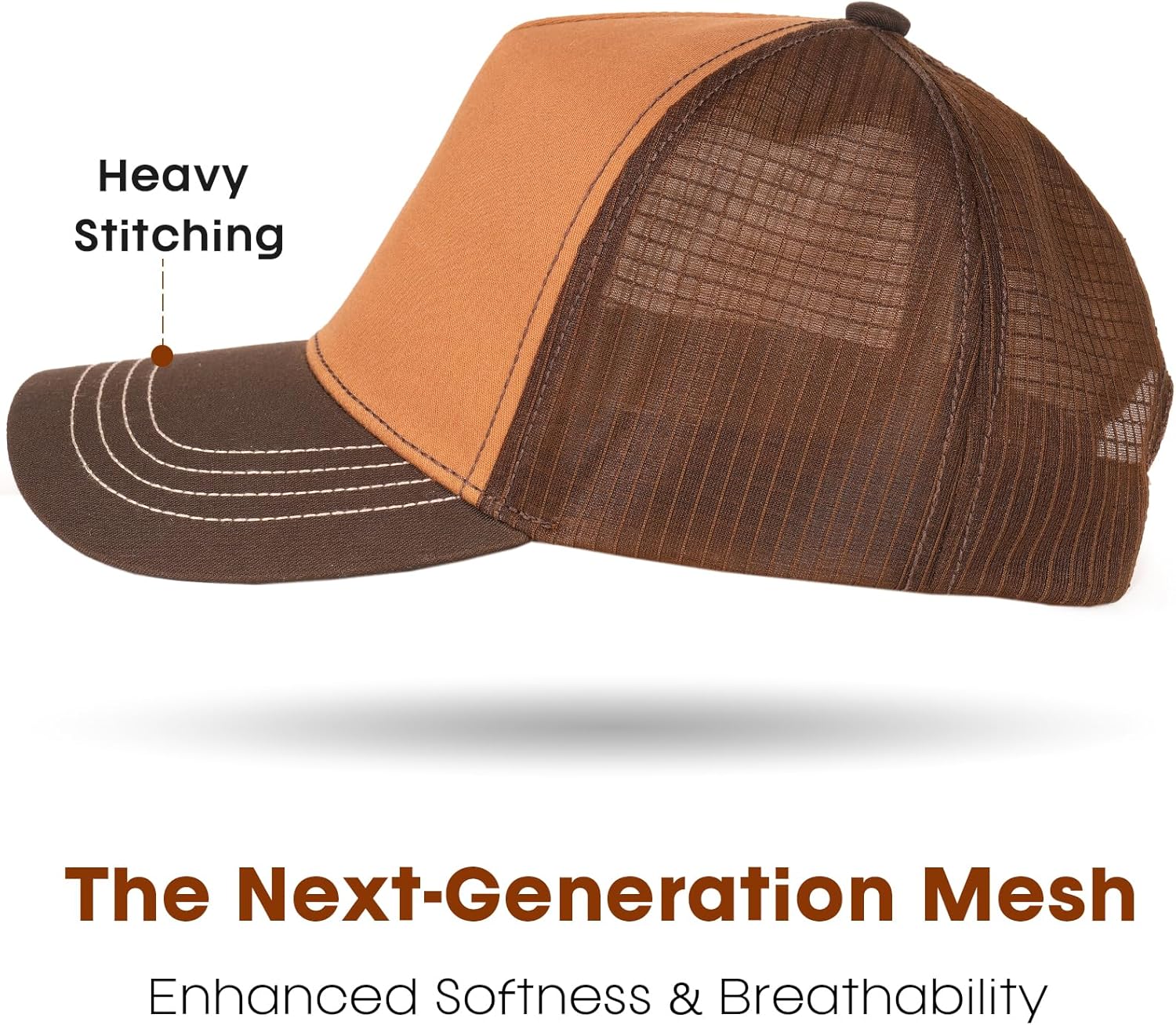 FURTALK Trucker Hat Structured Front Baseball Cap Lightweight Soft Mesh Snapback Hats for Men Women - Image 3