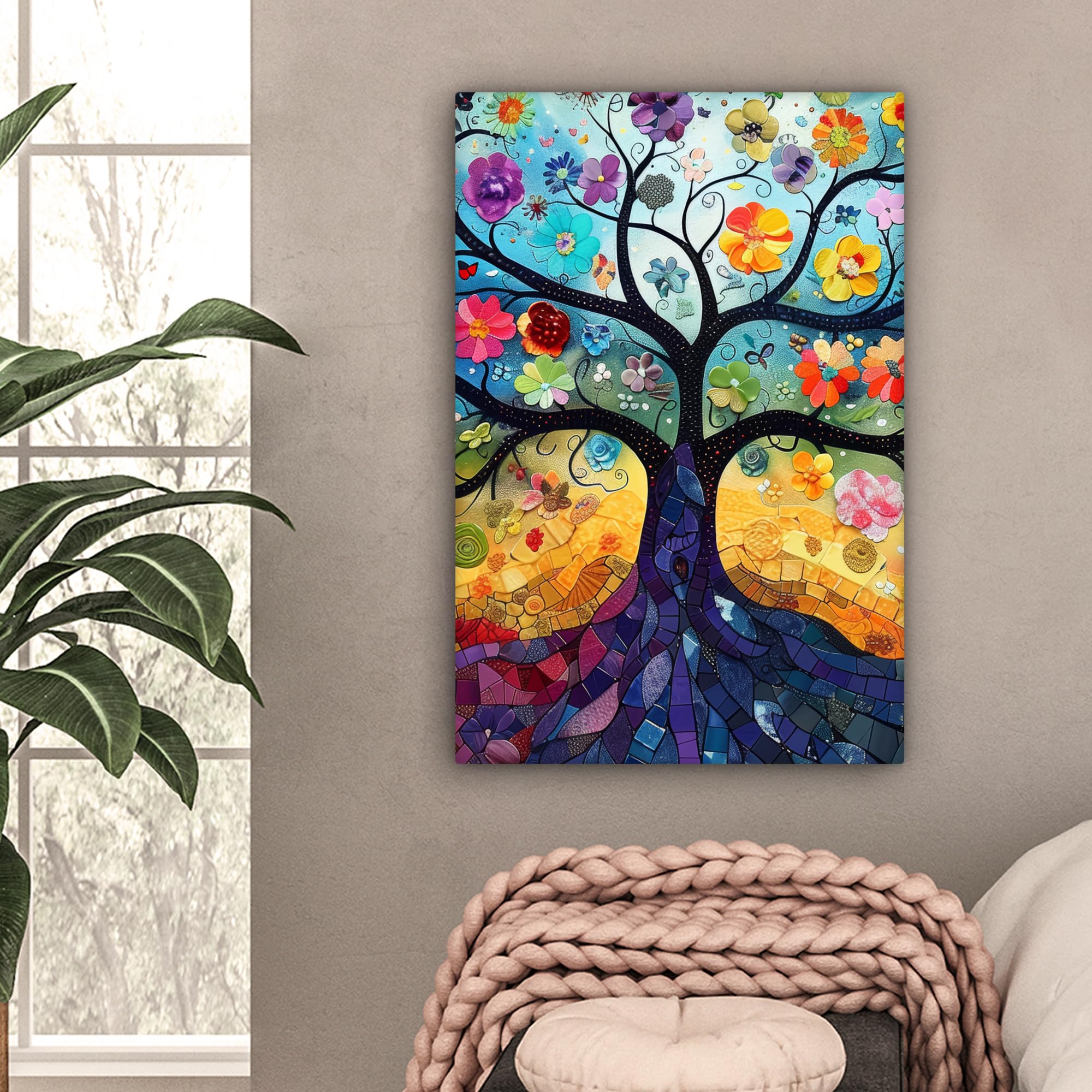 MuchoWow® Glasschilderij 40x60 cm - Schilderij acrylglas - Een
