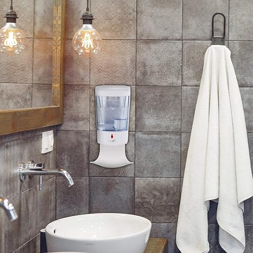 Miniatura 5 de Dispensador de jabón bandeja de goteo para montaje en pared sin contacto, soporte dispensador de jabón, colector de goteo, bandeja de goteo para