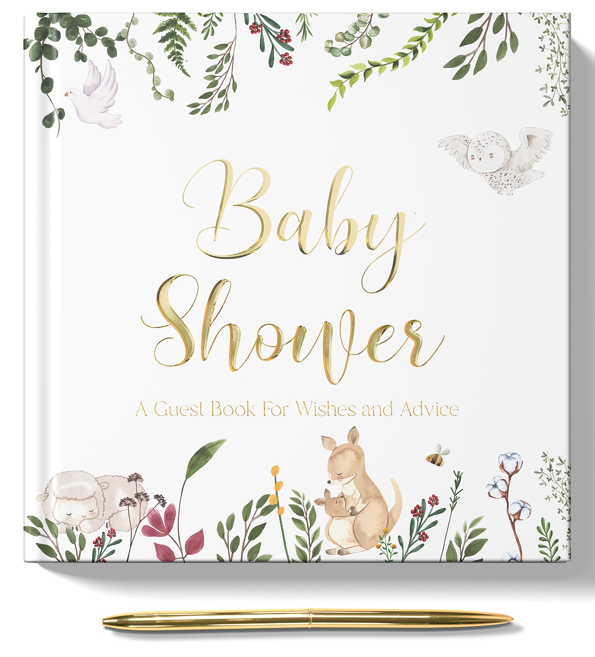 Livre d'or pour fête prénatale original, le cadeau idéal de baby shower neutre