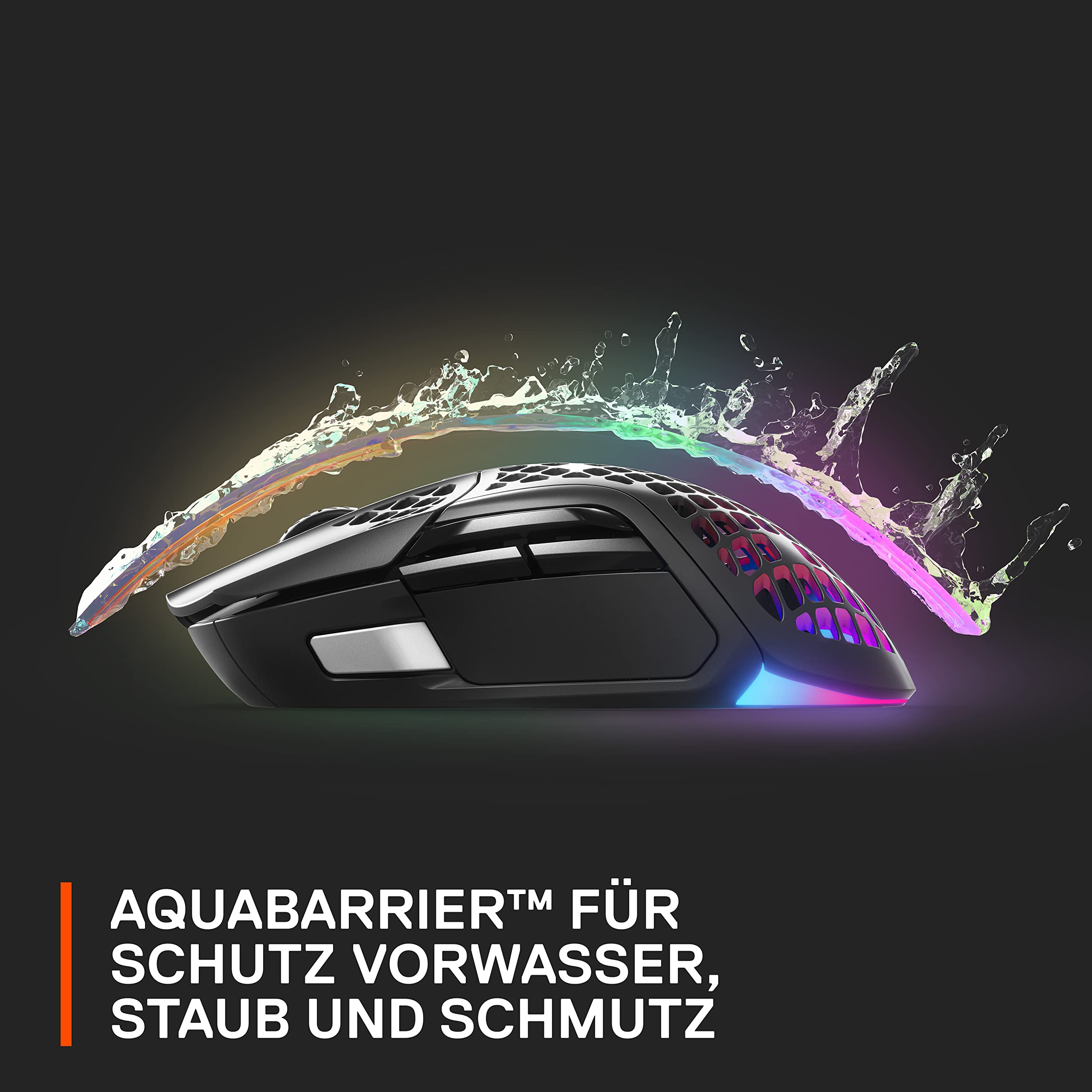 SteelSeries Aerox 5 Wireless RGB Gaming-Mouse, 9 Tasten, Bluetooth/2,4 GHz, TrueMove Air-Sensor 18.000 DPI