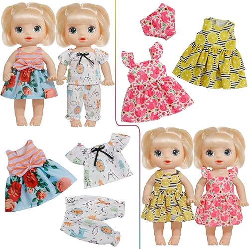 Miniatura 7 de 10 juegos de ropa y accesorios para muñecas Alive para muñecas de bebé de 10-11-12 pulgadas, muñecas americanas de 14 a 14.5 pulgadas, con ropa