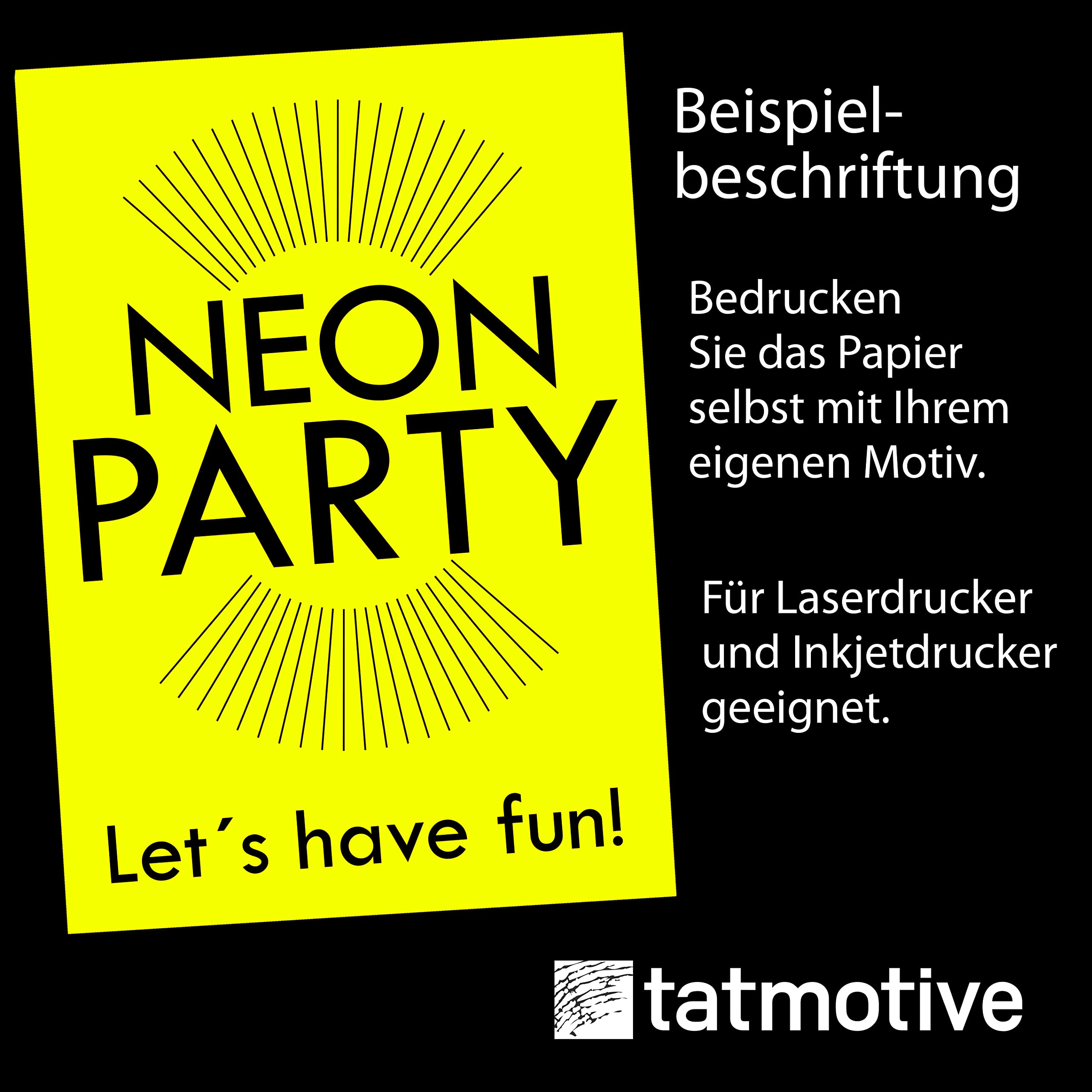 Neonpapier EXTREEEM Grell NEON Gelb 1000 Blatt DIN A4, 80 g/qm Briefpapier, Leuchtpapier Party Deko Bastelpapier