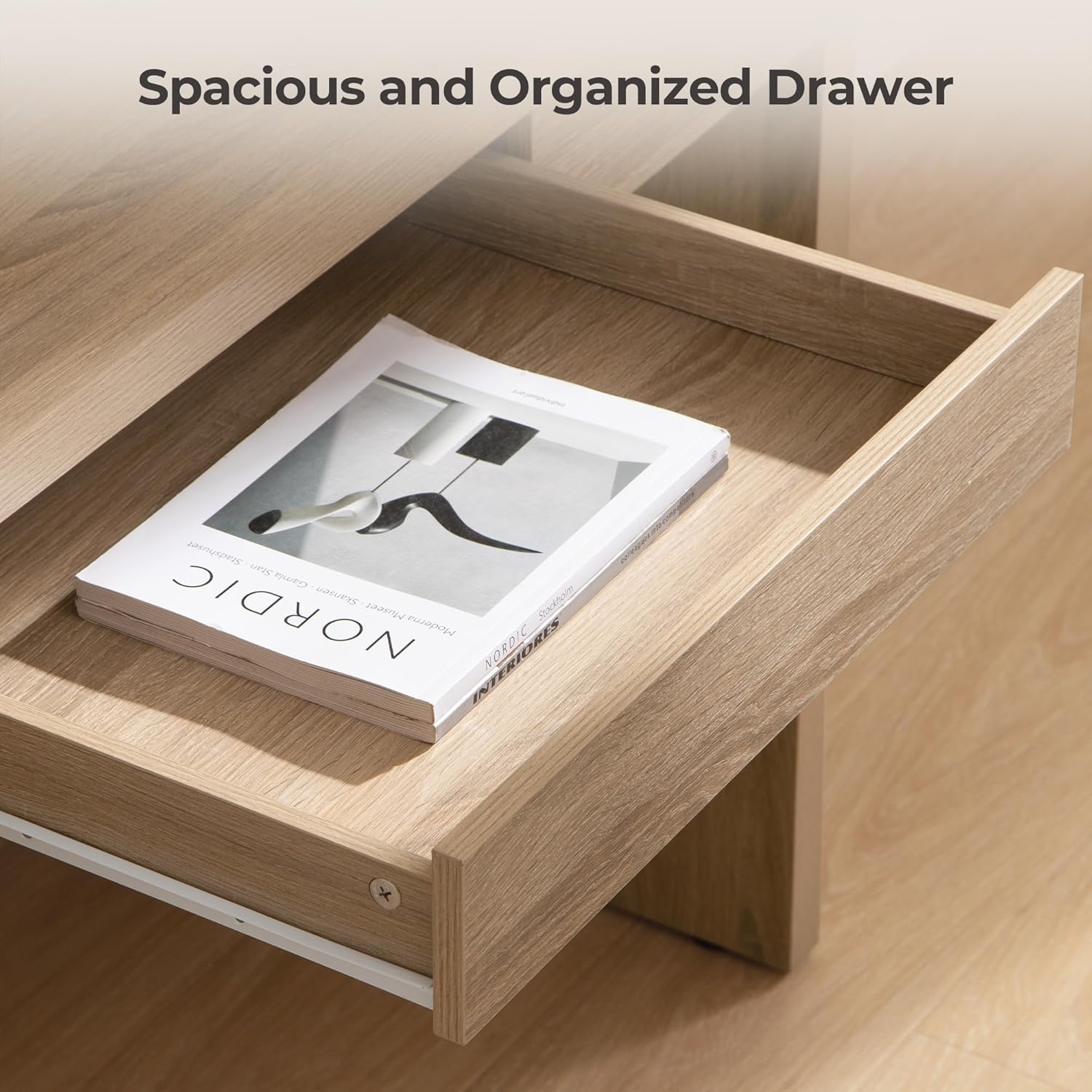 SICOTAS 47-Inch Farmhouse Computer Desk with Storage