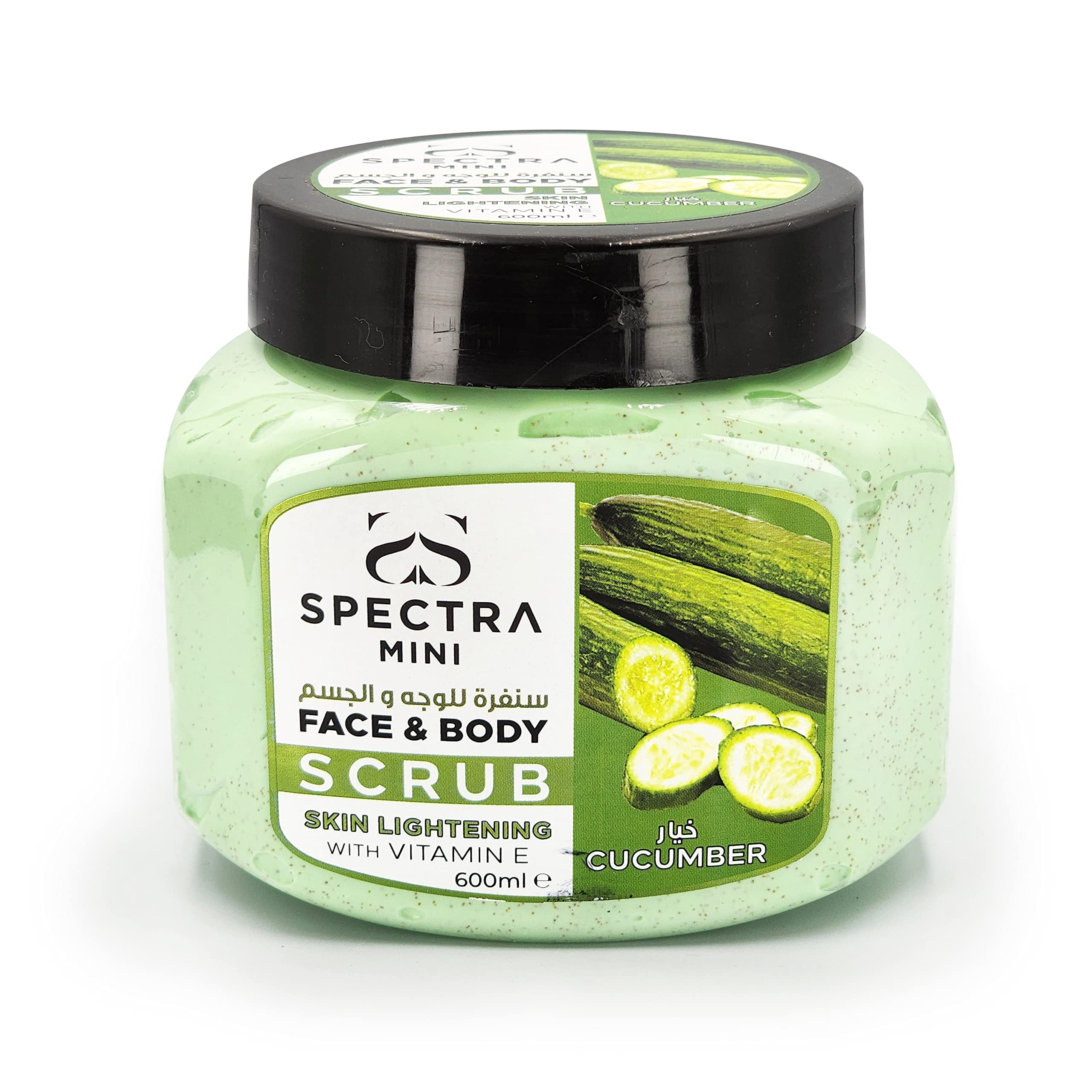 Spectra Mini Face & Body Cucumber Scrub Skin Lightening With Vitamin E - 600ml