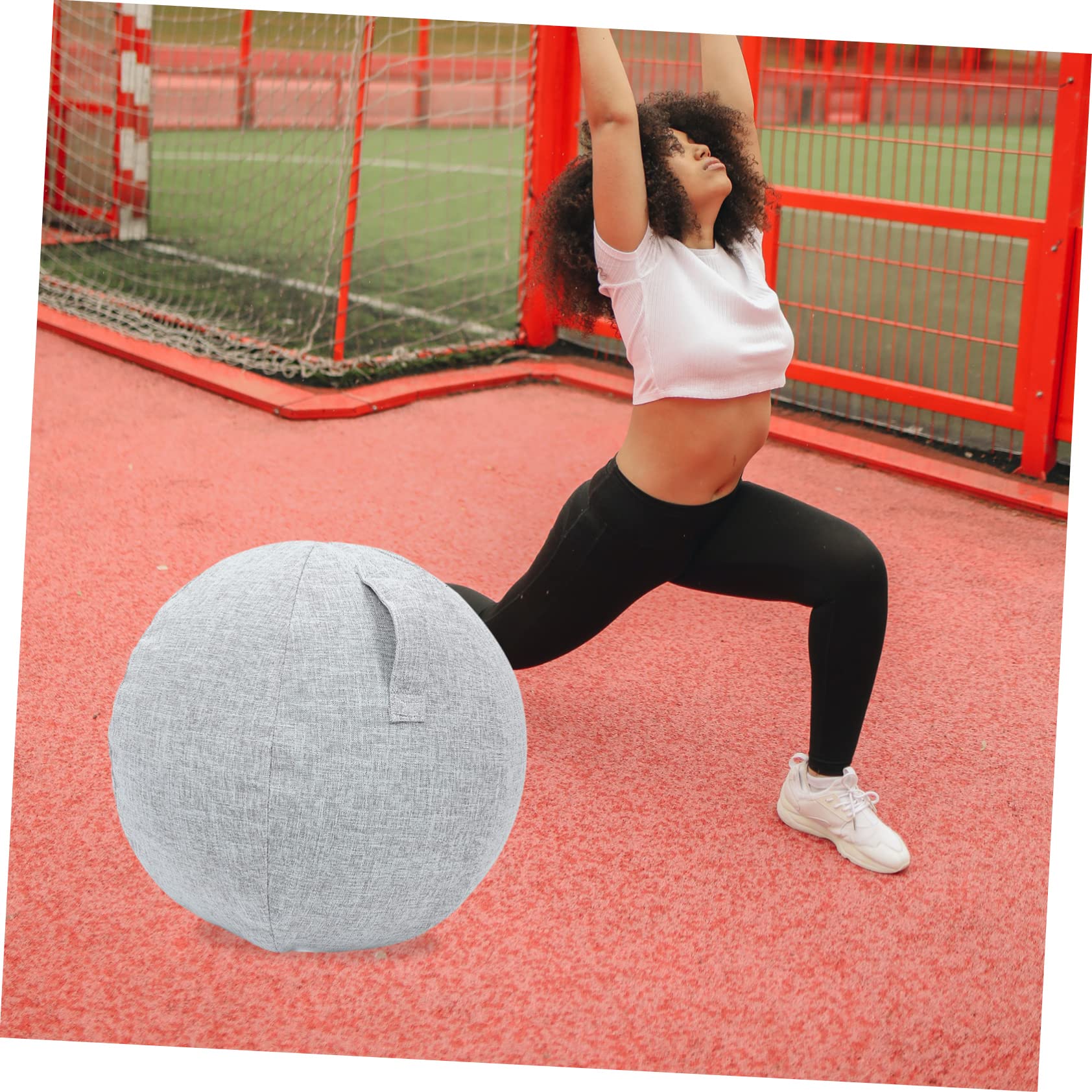 balacoo Yoga Ball Covers 55cm Handheld Protective Case Anti-Pilling Breathable for Fitness Exercise Random