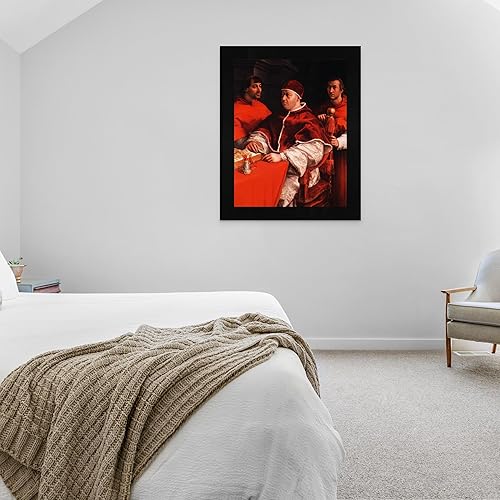 Vista 81 de Cabaña perdida de San Jorge y el dragón de Raphael Impresión en marco plano negro Reproducción de pintura de obras de arte fino Póster 2-San