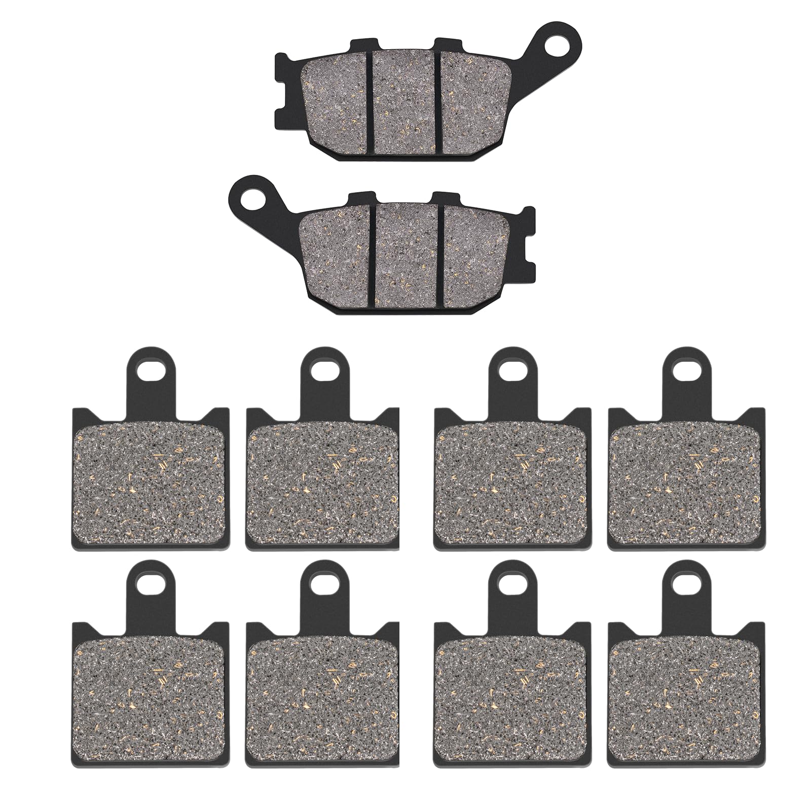 AHL kit Motocyclette Plaquettes de frein pour Kawasaki Z1000 ABS (ZR1000 C7F/C8F/C9F) 2007-2009 (Semi-métal)