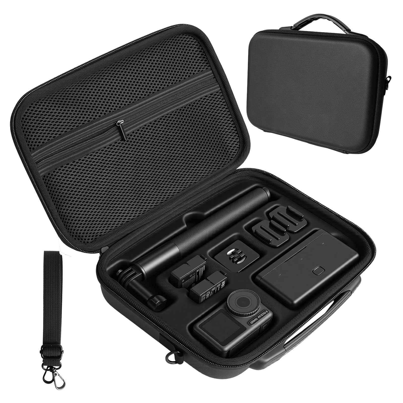 Bolsa de transporte para DJI Osmo Action 6 accesorios con correa de hombro Osmo Action 6 piel sintética bolsa de transporte para DJI Osmo Action6/5 Pro/4/3 combo estándar cámara de acción de vlogging