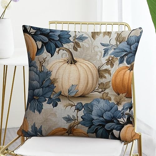 Miniatura 7 de Fundas de almohada decorativas con diseño de calabaza blanca en acuarela para sofá, muebles de patio, decoración del hogar, 16 x 16 pulgadas