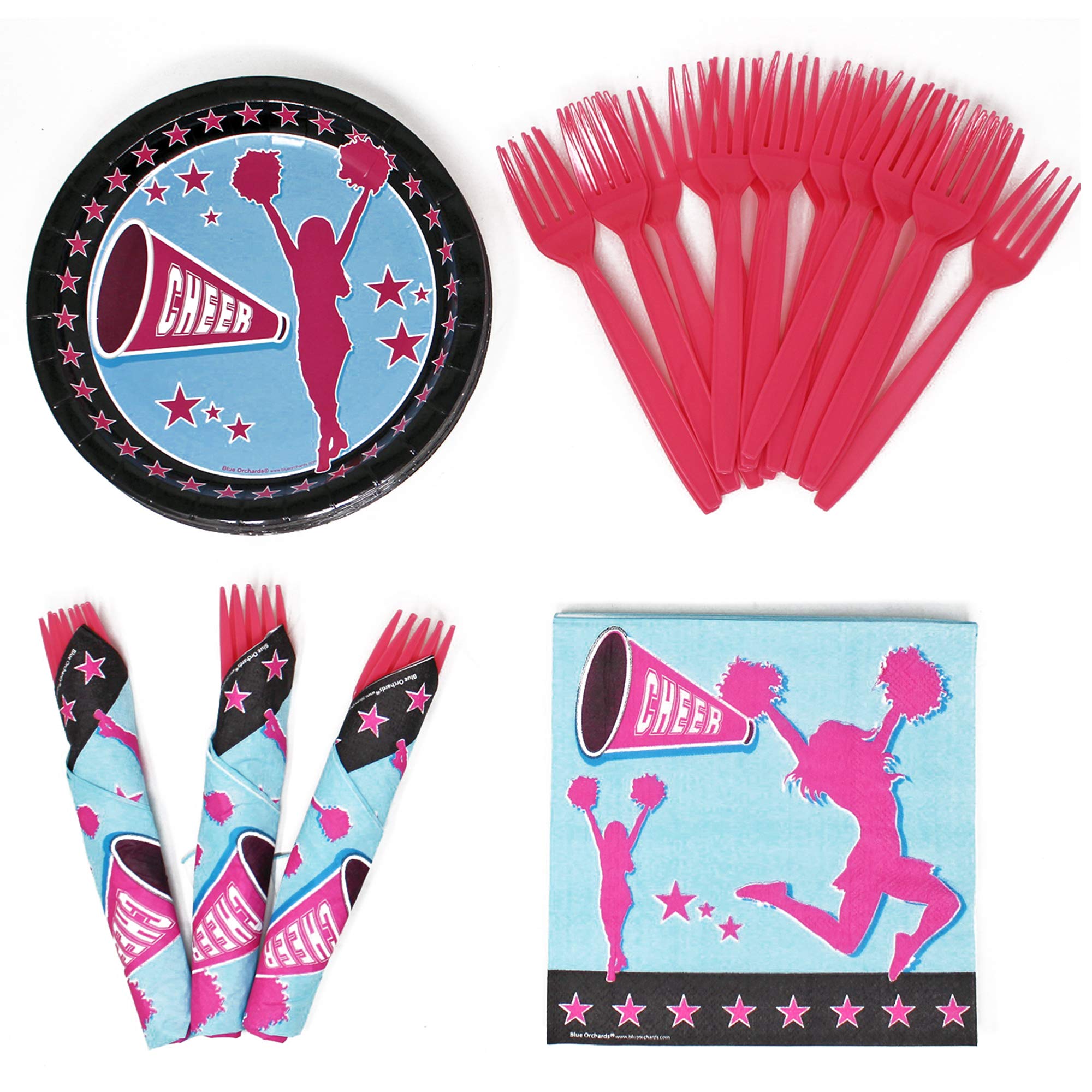 Buy Cheerleading Value Party Supplies Pack (60 Pieces for 16 Guests) Cheerleader Birthday