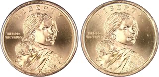2017 P&D Sequoyah Native American Dollar 2 Coin Set BU Uncirculated $1