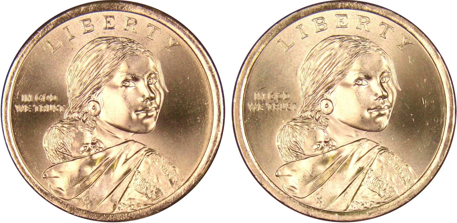 2017 P&D Sequoyah Native American Dollar 2 Coin Set BU Uncirculated $1 Thumbnail