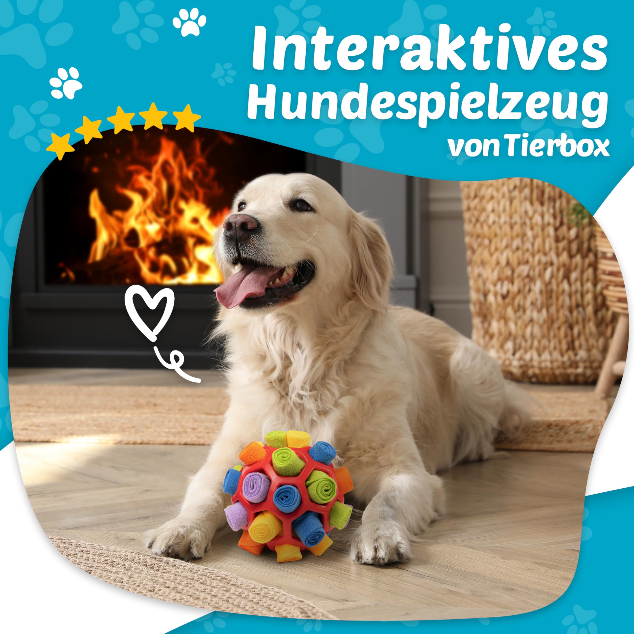 Schnüffelball für Hunde Intelligenzspielzeug [für alle Hunde] Schnüffelspiele Hund | Rosen Rot