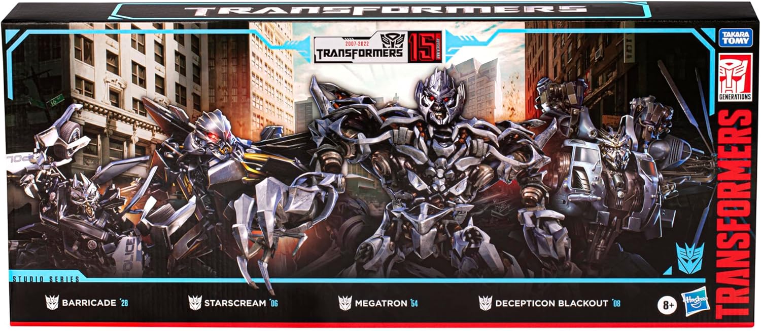 Transformers Toys Studio Series Movie 1 15th Anniversary Decepticon Multipack, with 4 Action Figures for Boys and Girls Ages 8 and Up (Amazon Exclusive)