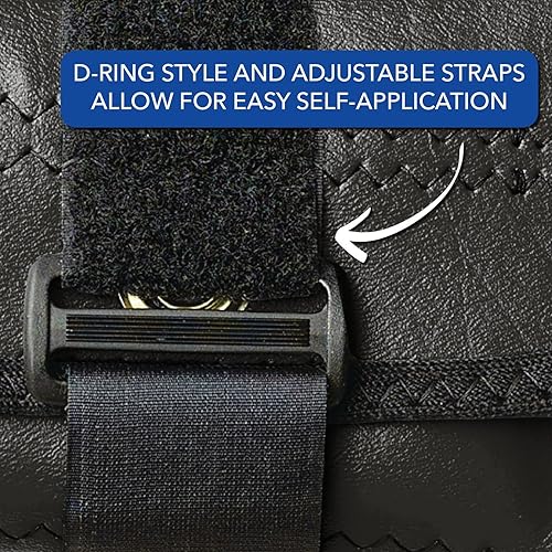 Miniatura 4 de Sammons Preston Peso del puño, 5 libras, negro, correa de velcro y cierre de anillo en D, ojales para colgar fácilmente, pesas de acero sin plomo