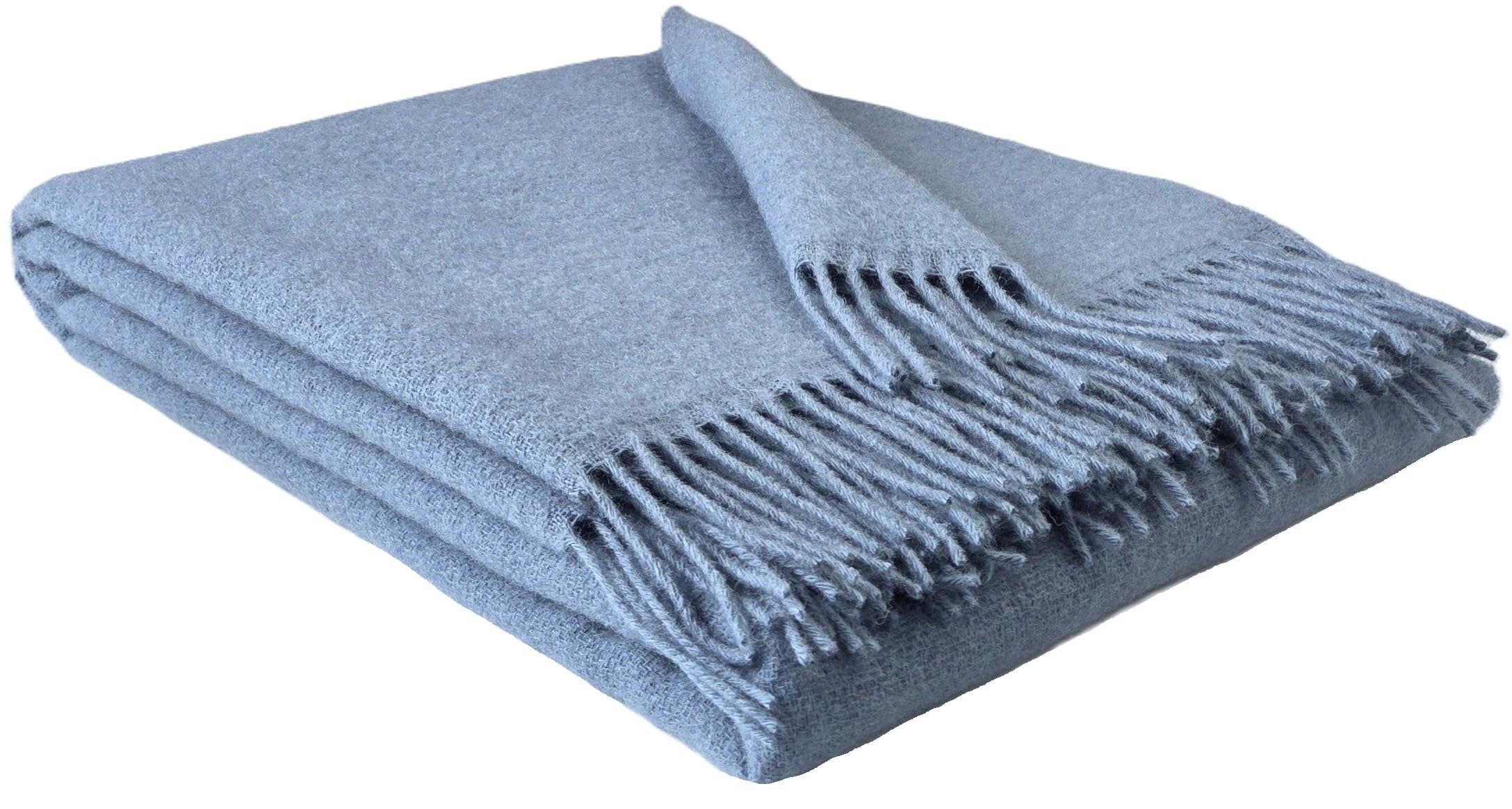 Coperta in lana vergine, 100% lana vergine, disponibile in diversi colori, 140 x 200 cm, coperta in lana vergine Tirolo, colore: blu (K), 140 x 200 cm
