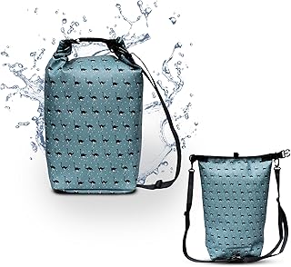 IKURI Drybag Trockentasche Rucksack Rolltop Wasserdicht aus Plane - Tasche für SUP, Surf, Kayak, Outdoor - Design Avestruz