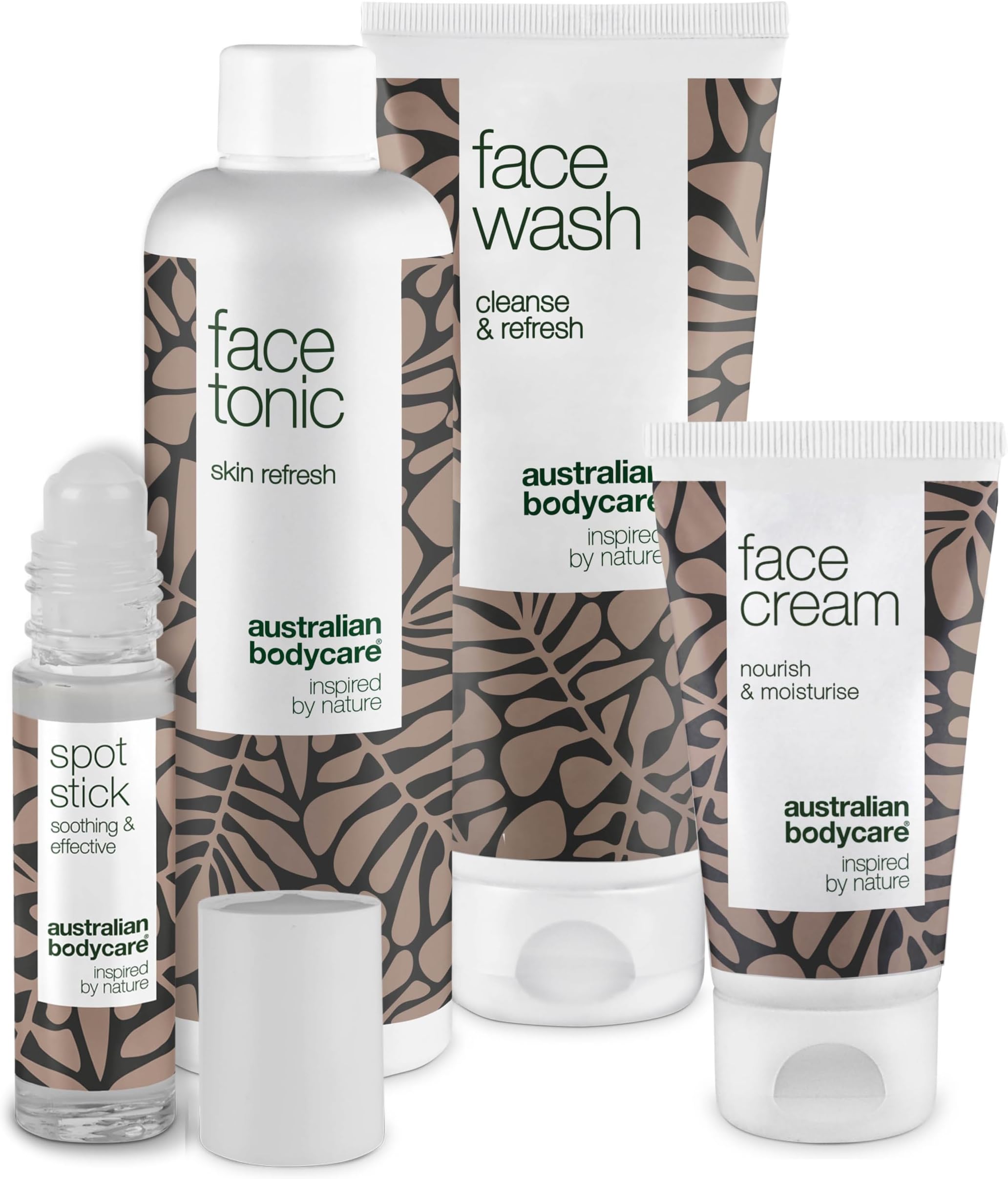 4 Face Products - They are perfect For spots, pimples and Oily, acne prone skin. With 100% pure High Pharmaceutical Grade Australian Tea Tree Oil - Wash, Tonic, Cream & Spot stick