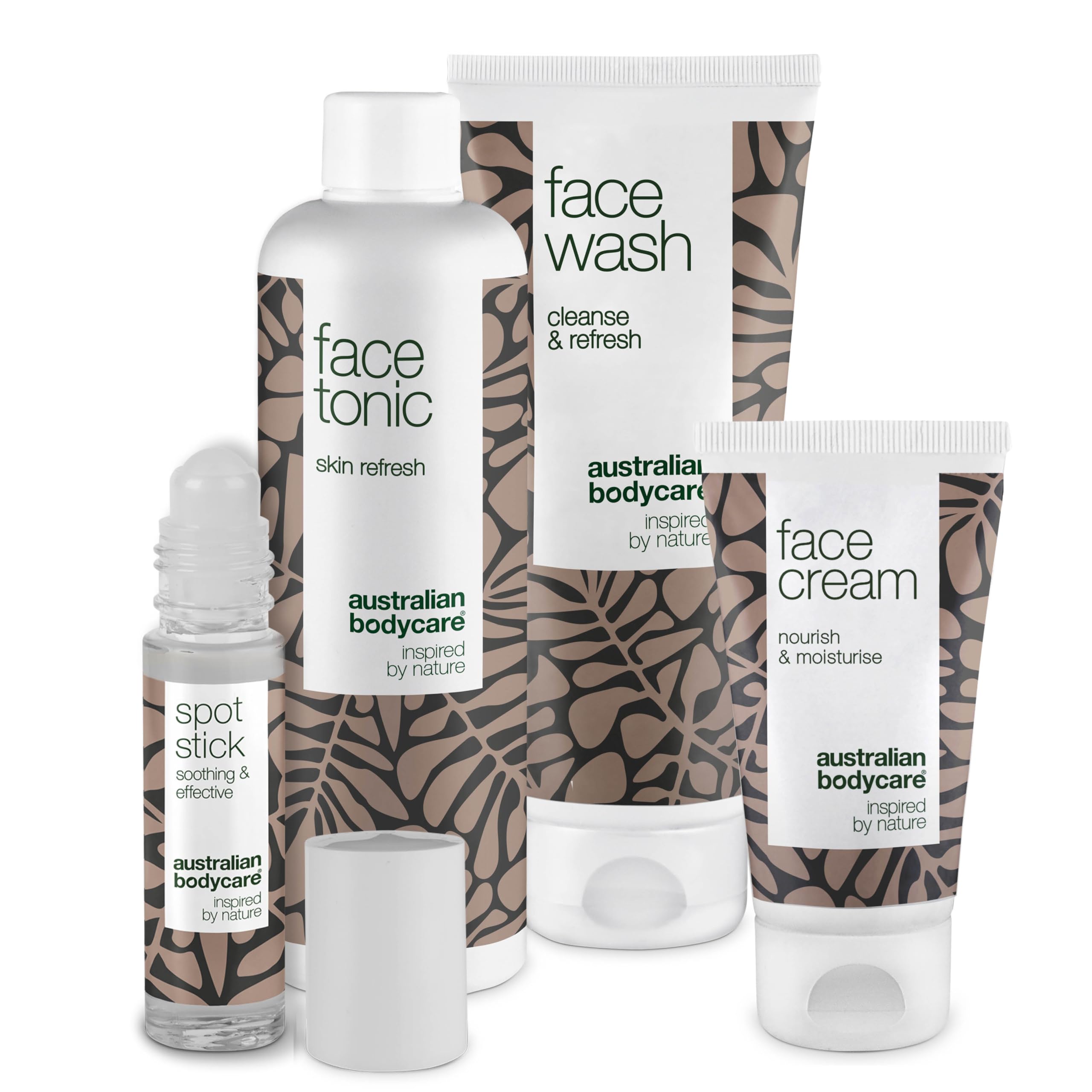 4 Face Products - They are perfect For spots, pimples and Oily, acne prone skin. With 100% pure High Pharmaceutical Grade Australian Tea Tree Oil - Wash, Tonic, Cream & Spot stick