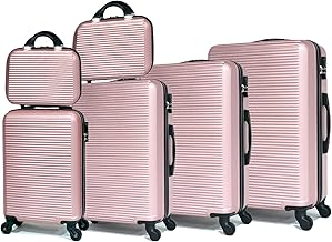 The Complete Travel Suitcase Solution: Color Diversity, Robust ABS Material and 360 Degree Maneuverability., Rose Gold, ABS Suitcases