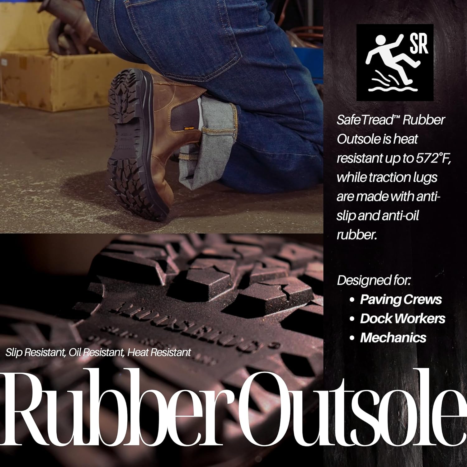 MooseLog Men's ASTM & CSA Composite Toe Chelsea Work Boots – 100% Leather, Lightweight, I/C/EH/PR/ESR, Oil/Slip/Heat Resistant, Rubber Outsole, Safety Boots 5666 - Image 6