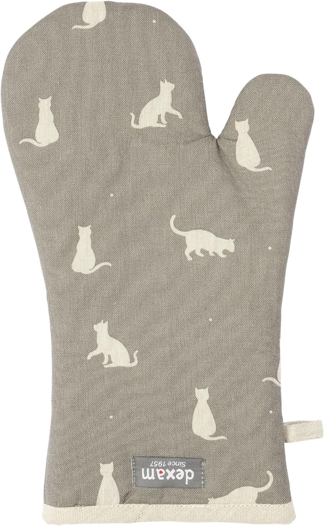 Dexam Rushbrookes Happy Cats 100% Gauntlet-16150179, 100Percent_Cotton, Stone, 33 x 20