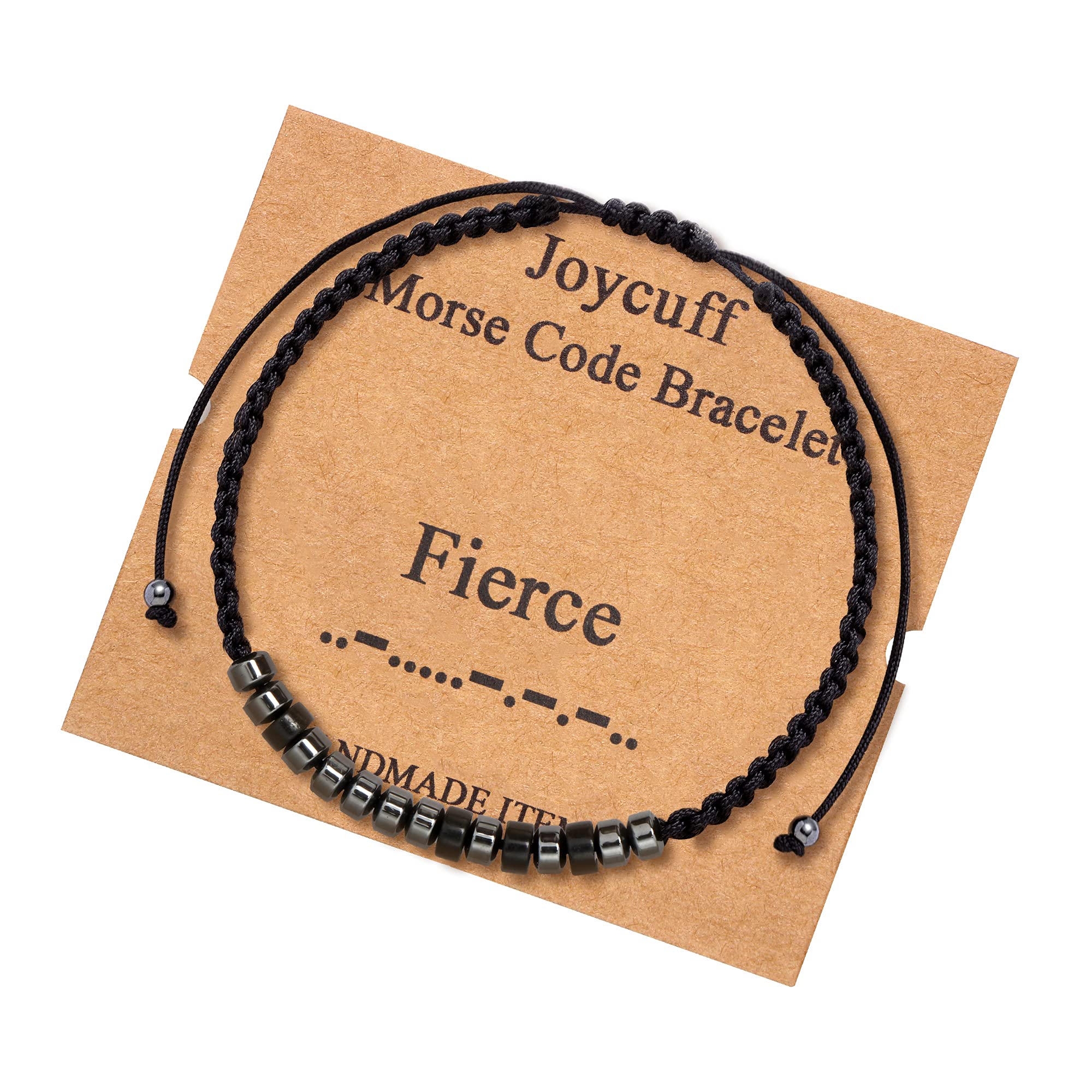 JoycuFF Fierce Gifts for Women Morse Code Bracelets for Men Inspirational Jewelry Encouragement Unique Friendship Female Friends for Birthday Christmas