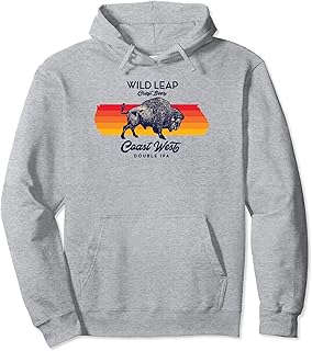 Retro West Coast Surfing Vibe | Coast West By Wild Leap Pullover Hoodie