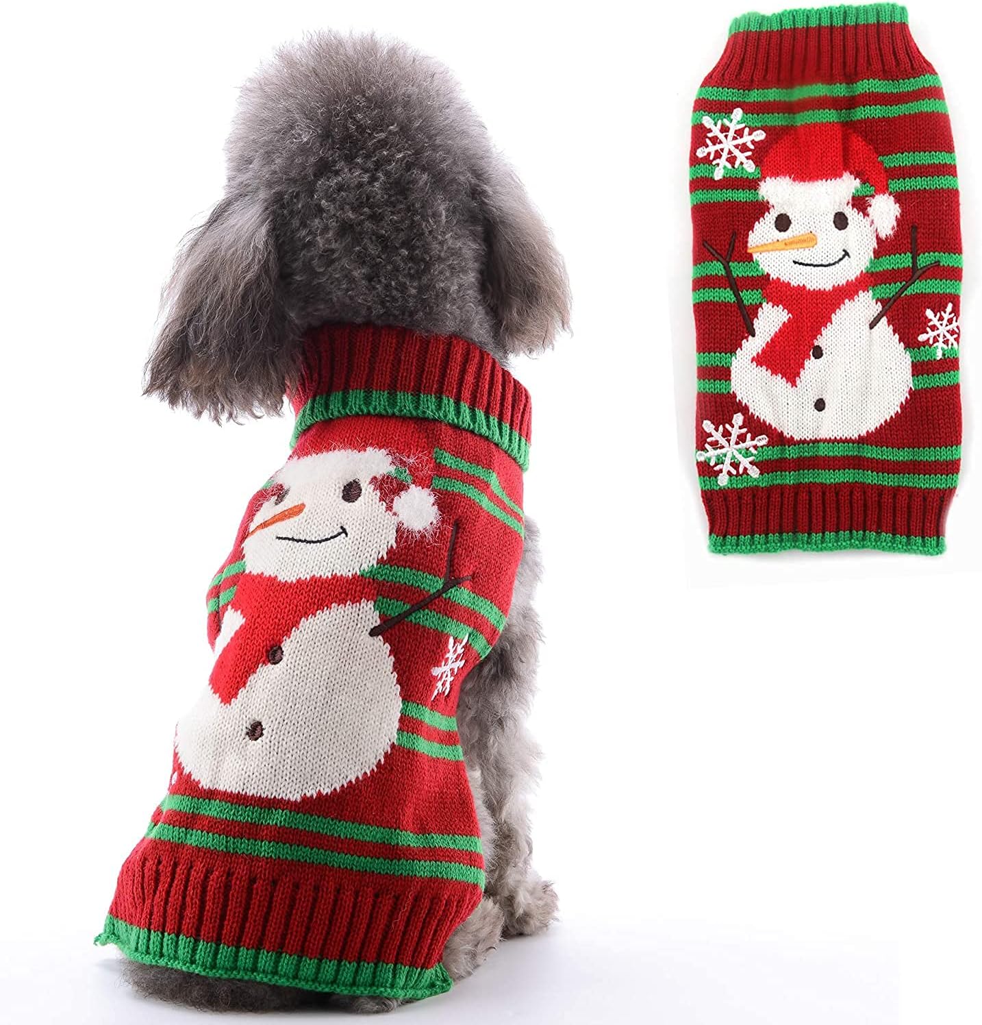 PETCARE Christmas Pet Dog Sweater Holiday Classic ugly Apparel Jumper For Small Medium Dogs,Cartoon Winter Warm Puppy Cat Dog Clothes Knitwear