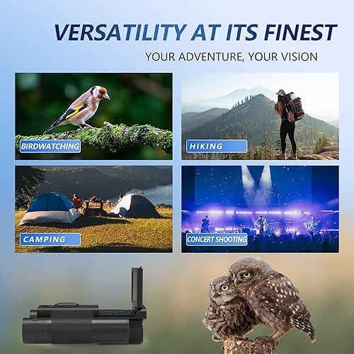 Miniatura 5 de Binoculares digitales con cámara incorporada de 40MP - Zoom óptico de 10x, zoom digital 8X (negro-1)