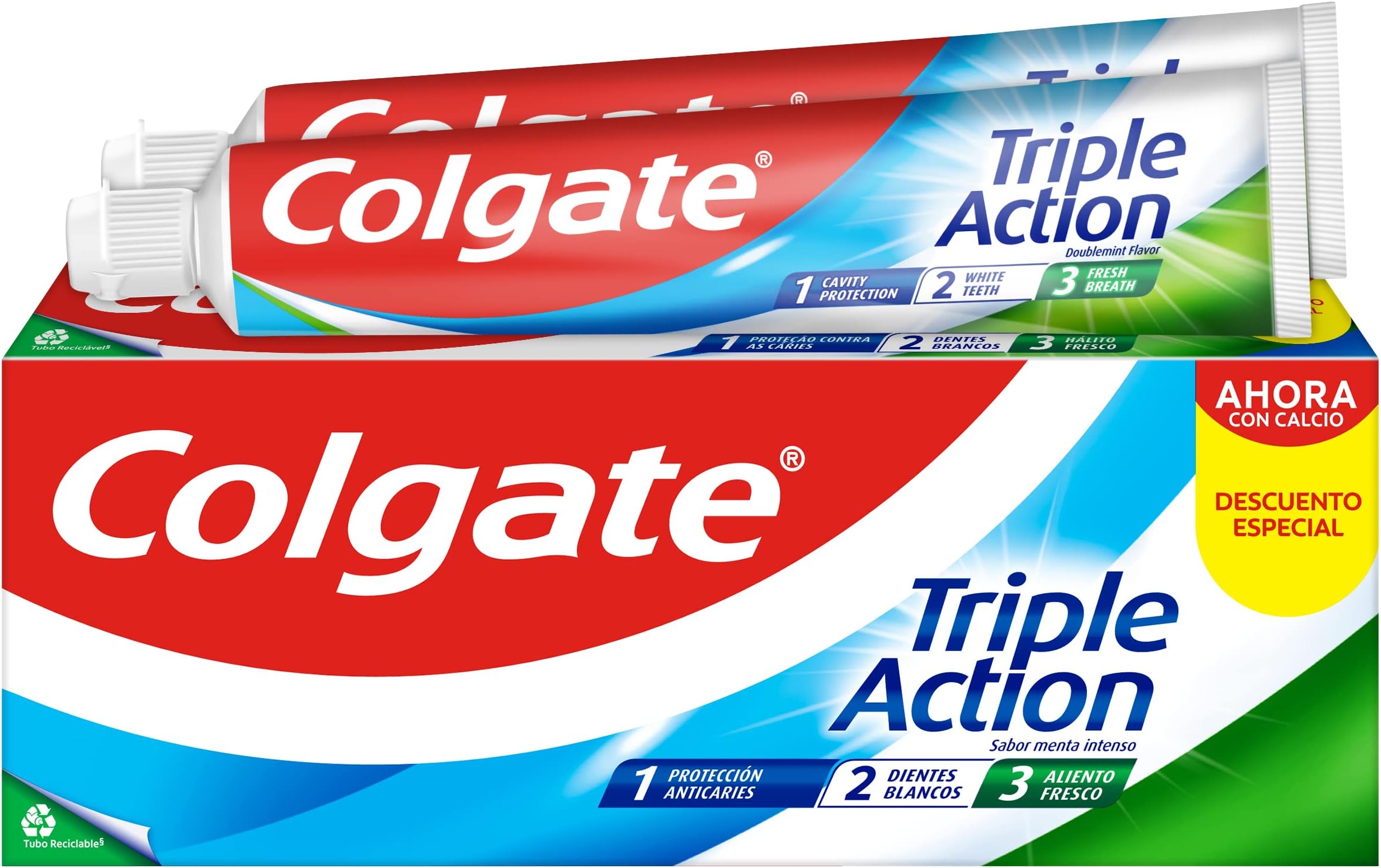 COLGATE Triple Action Toothpaste, 2 x 75ml, 150ml