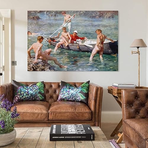 Miniatura 3 de Henry Scott Tuke - Póster decorativo de 1902 y 1912, rubí, oro y malaquita, 1902 y 1912, arte de pared, para sala de estar, dormitorio, 12 x 18