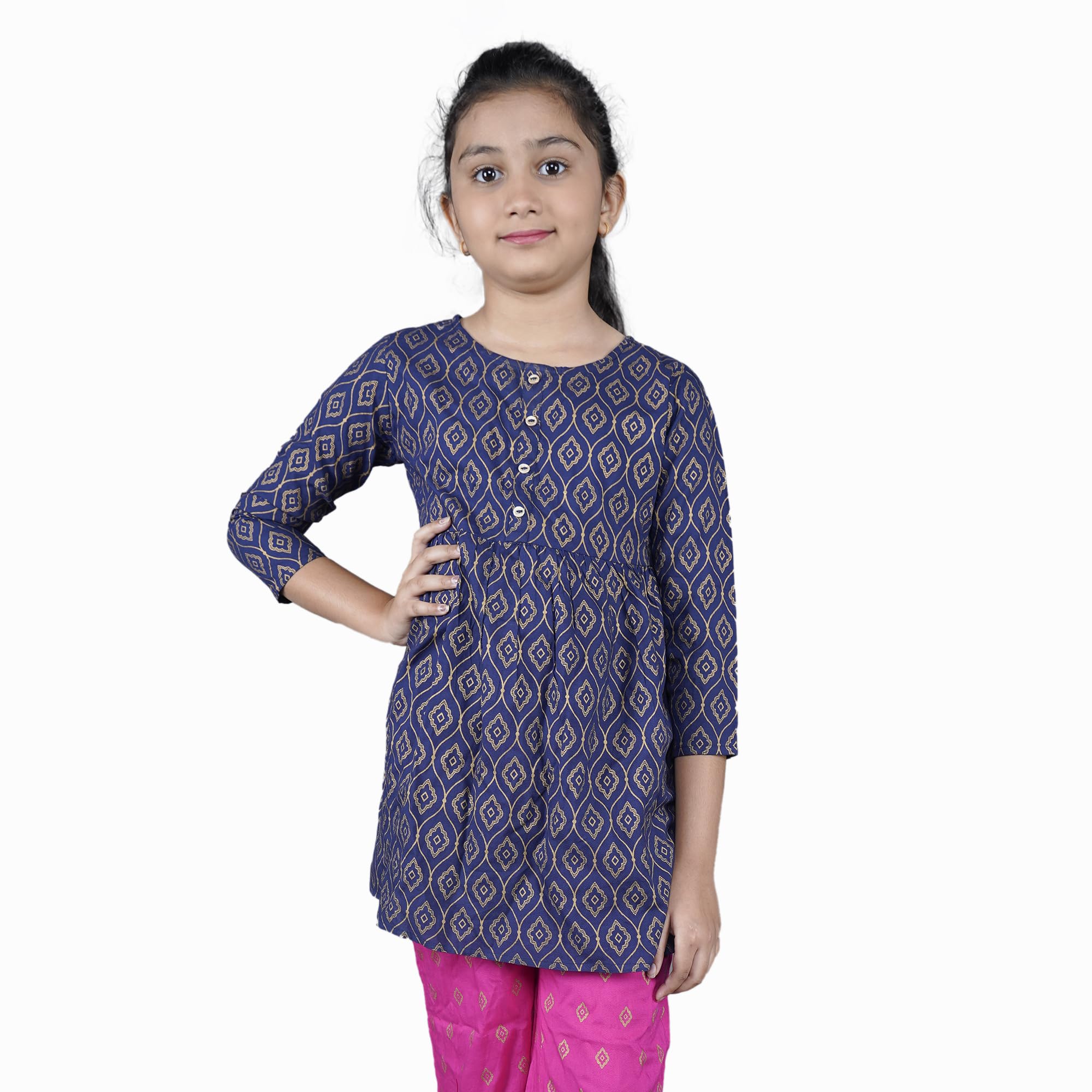 blueage Girls Kurti - Blue - Regular-Fit - 7-8 Years - ZA001001-picture-19
