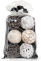 Vista 7 de Bolas decorativas para jarrón y cuencos de tonos naturales Decoración del hogar (naranja otoño)