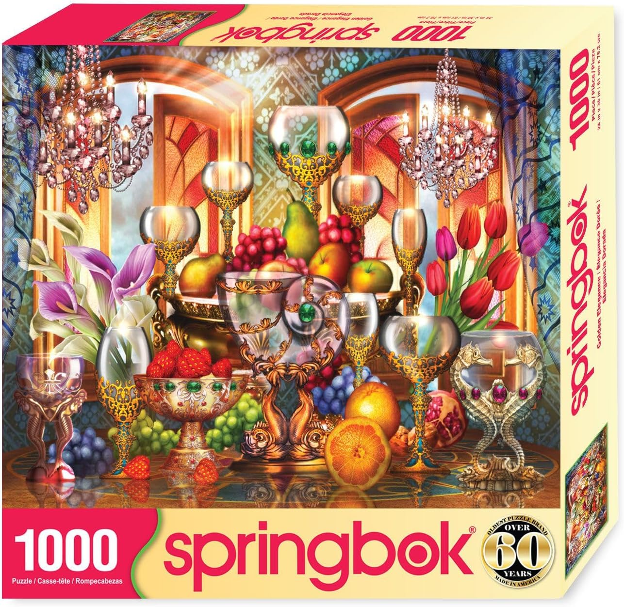 Springbok Golden Elegance 1000 Piece Jigsaw Puzzle for Adults - Unique Cut Pieces - Made in USA