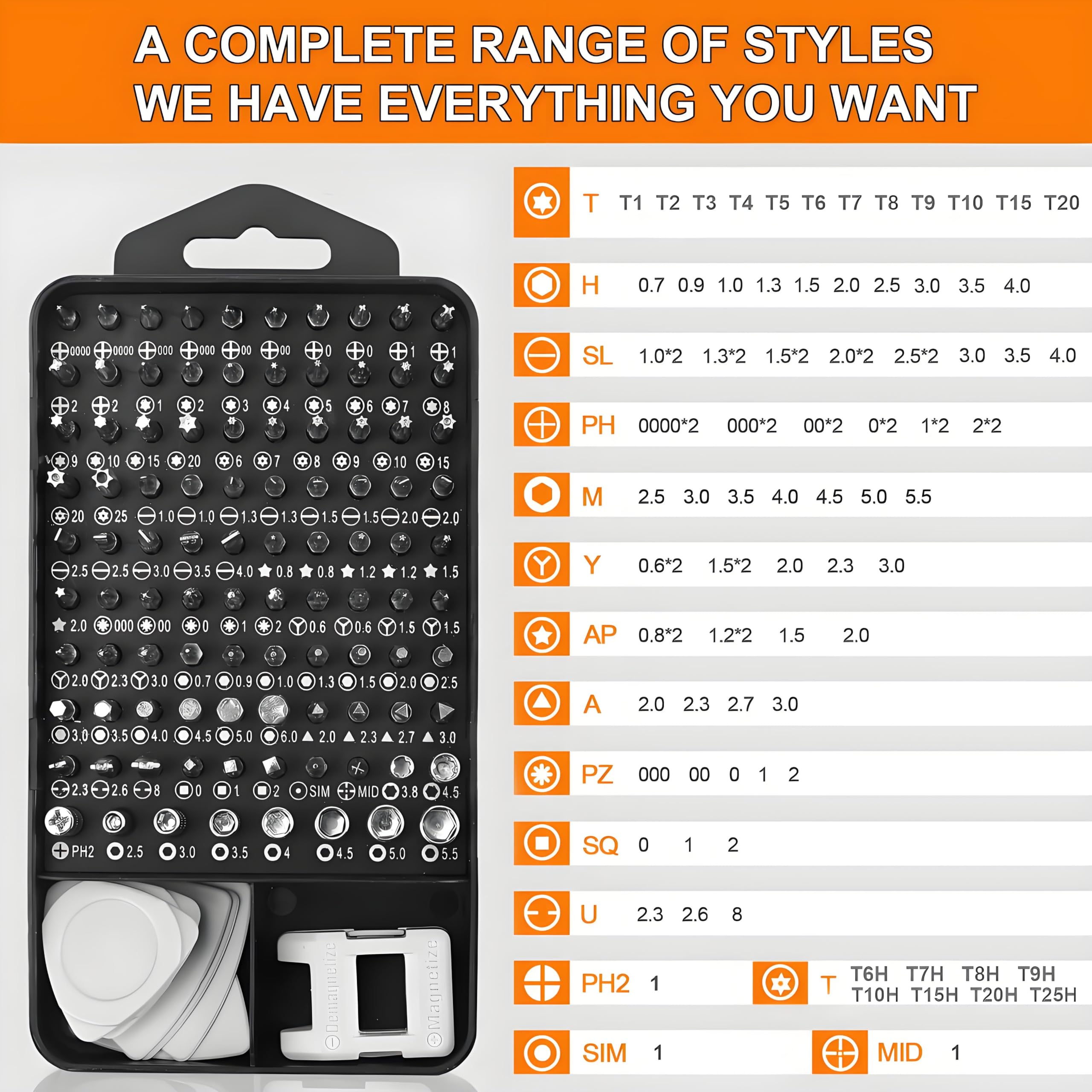46-in-1 Reparatur Set Raheem 46-in-1 Präzisions-Schraubendreher Set - Magnetische Bits Für Handy & Laptop Reparatur Brillen Schraubenzieher
