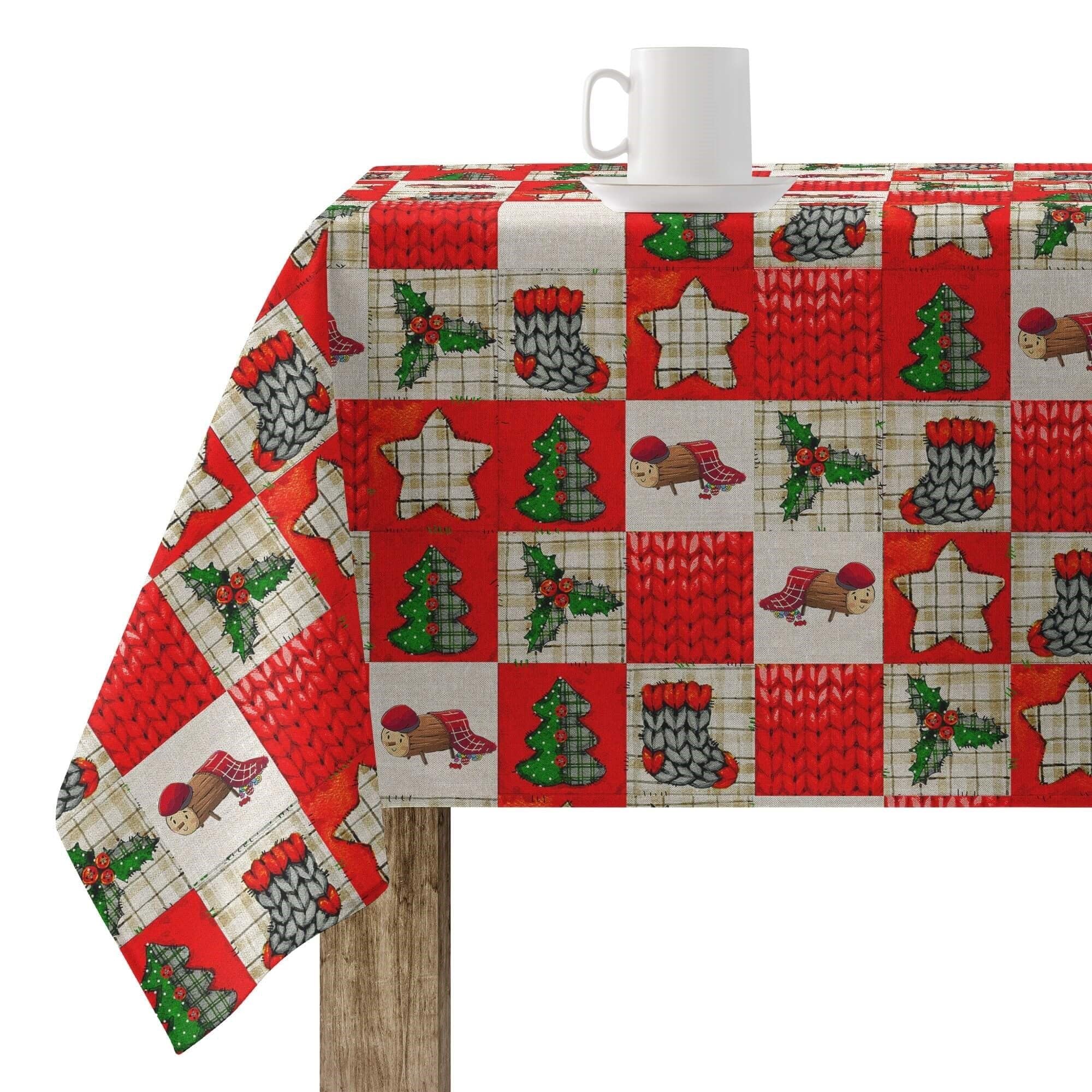 Belum | Weihnachts-Tischdecke, 300 x 140 cm, 100% Baumwolle, harzbeschichtet, schmutzabweisend, Modell Cagatió 1