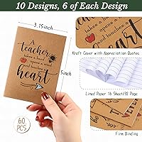 Vista 2 de Kosiz Juego de 120 cuadernos de papel kraft de agradecimiento a granel, mini diario motivacional, bolígrafo de bambú inspirador, regalo para el día