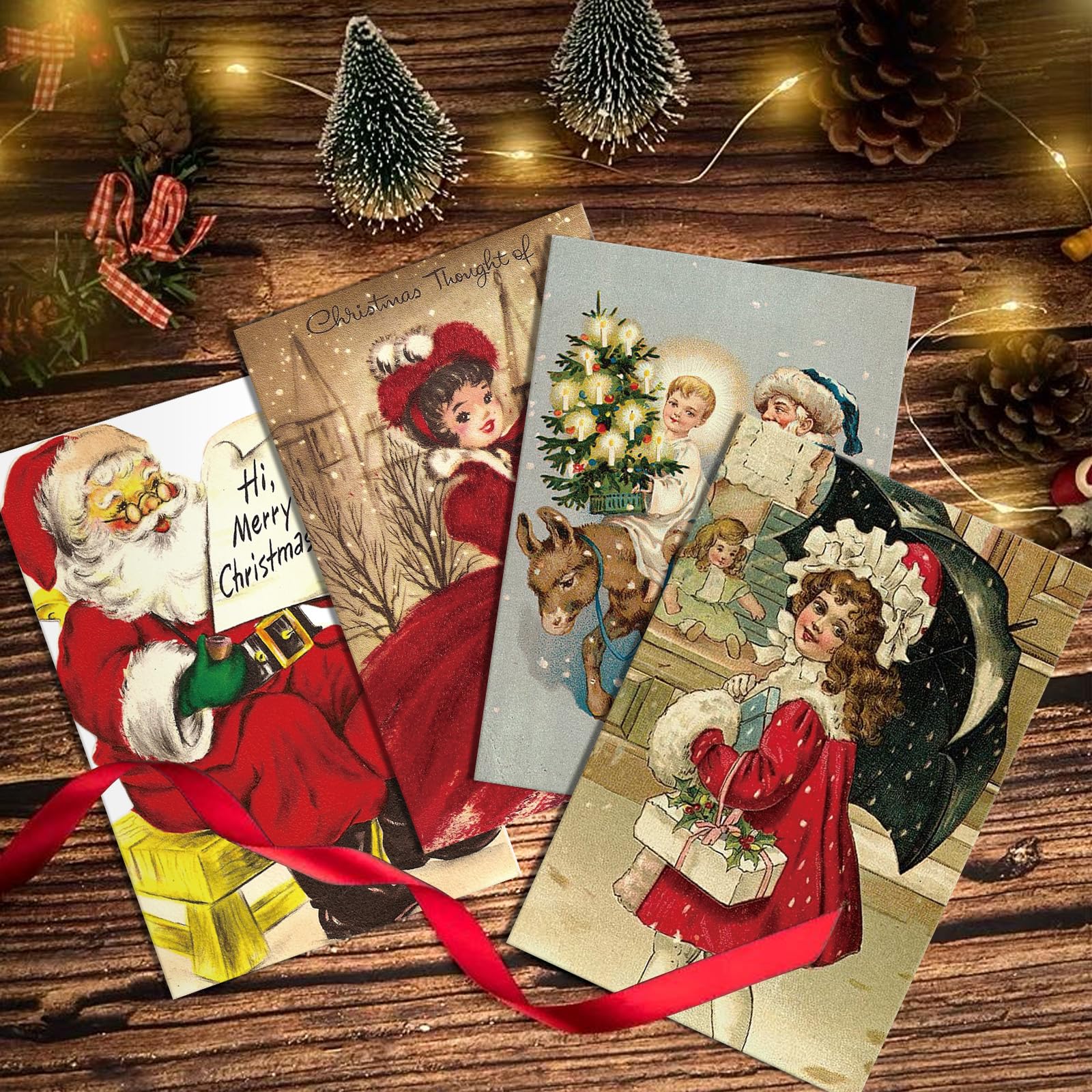 Personal Christmas Coll.［カセット］ Amazon.com : Obbyidk 24 Vintage Santa Claus Christmas Card