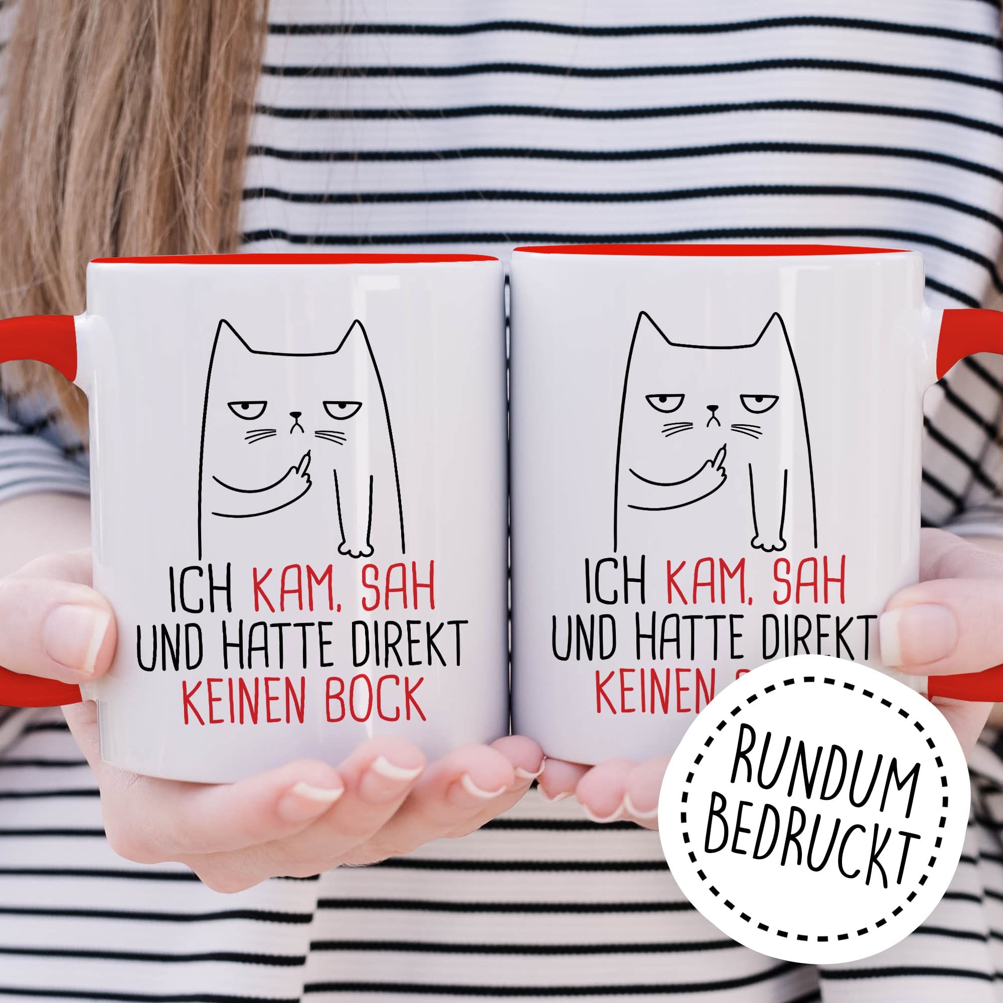 Tazza Divertente In Tedesco 'Ich Kam, Sah Und Hatte DIREKT KEINEN BOCK!' – 330 Ml, Regalo Ufficio
