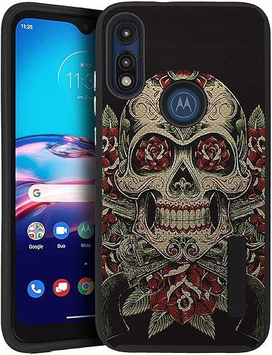 Miniatura 9 de CasesOnDeck - Funda de agarre compatible con Motorola Moto E 7 generaciónMoto E 2020 Grip Tactical funda delgada de goma resistente negro mate