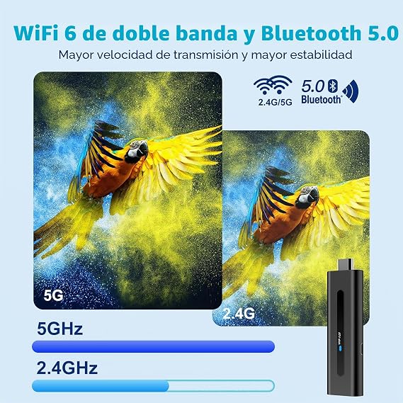 Android TV Stick 4K 2GB 16GB ROM H313 Quad-Core 64bit WiFi5 Dual 2.4G/5G WiFi HDR10+ HD Smart TV Stick Box