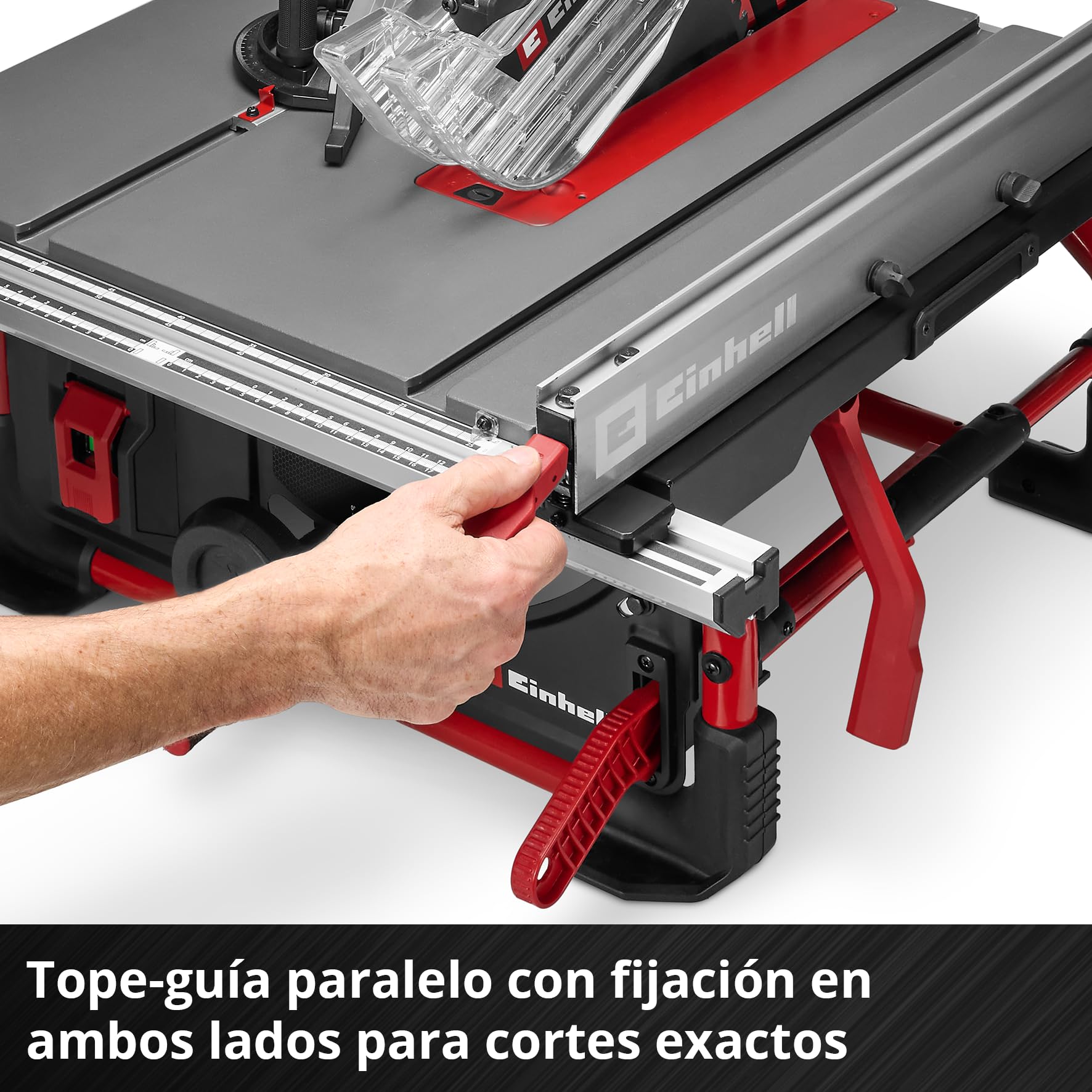 Einhell sierra circular de mesa TE-TS 10 T (2 000 W, altura de corte 9 mm, hoja de sierra Ø 254 mm, prolongación de mesa, tope angular, tope paralelo, bastón deslizante, conexión de aspiración)