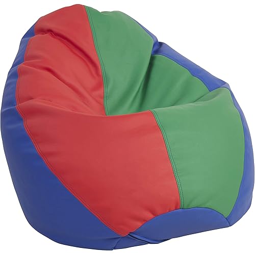 Factory Direct Partners 10479-AS SoftScape Dew Drop Bean Bag Chair with Supportive High-Back Design - Assorted