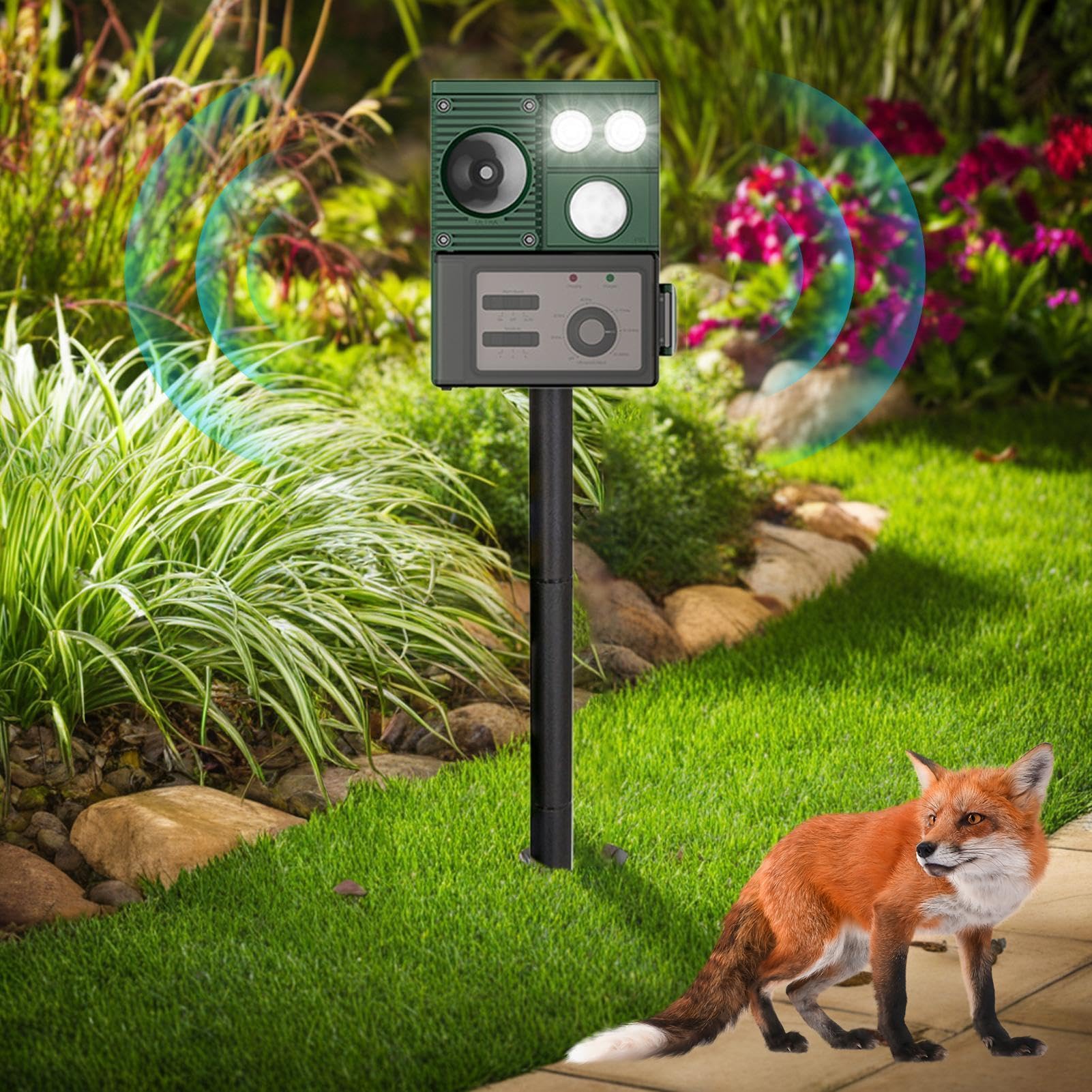 Repellente Solare Per Animali Dispositivo Di Allarme Impermeabile Con