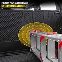 Vista 5 de Tapete de carga compatible con Ford Bronco 2021, 2022, 2023, 2024, 2025, protector de asiento trasero, forro de carga para maletero y accesorios